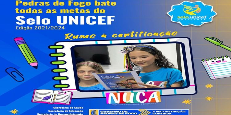 SELO UNICEF: Pedras de Fogo bate todas as metas e segue rumo à certificação