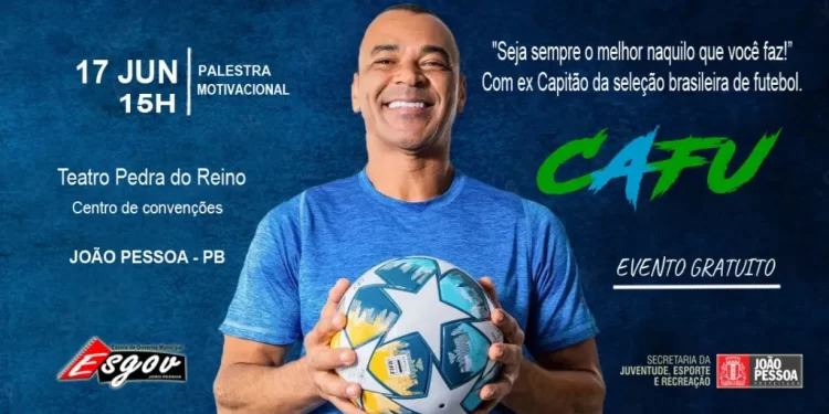 Prefeitura de João Pessoa promove palestra com Cafu, ex-capitão da Seleção Brasileira