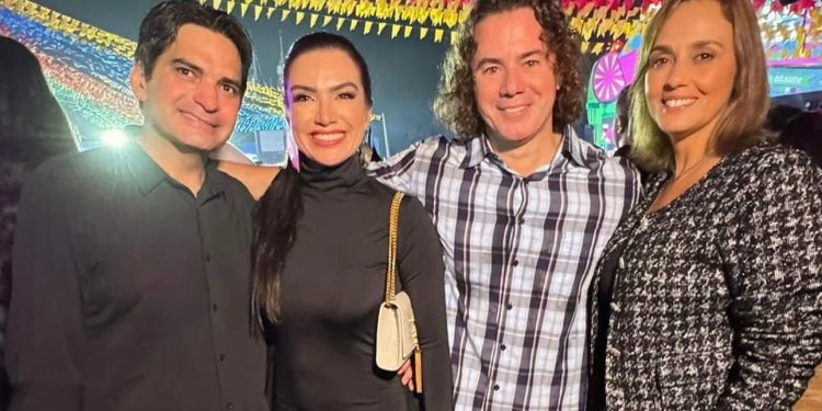 Murilo Galdino entra no clima junino e reencontra amigos no Parque do Povo em Campina Grande