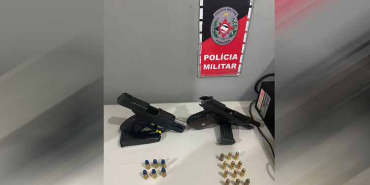 Polícia Militar prende dois homens por porte ilegal de armas durante festejo junino em Santa Rita