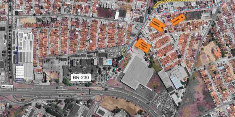 Obras de viaduto na BR-230 promove mudanças no trânsito nesta segunda