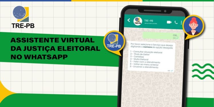 TRE-PB disponibiliza assistente virtual da Justiça Eleitoral no WhatsApp