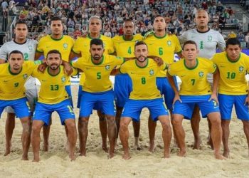 Seleção brasileira hexacampeã mundial de futebol de areia será homenageada na arena Paraíba Beach Games
