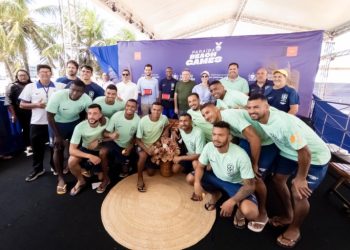 Paraíba homenageia seleção brasileira de futebol de areia pela conquista do hexacampeonato mundial