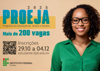 IFPB abre 230 vagas para Educação de Jovens e Adultos em vários cursos