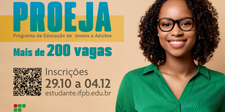 IFPB abre 230 vagas para Educação de Jovens e Adultos em vários cursos