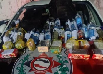 PM frustra arremesso de drogas, álcool e celulares para presídio em Campina Grande
