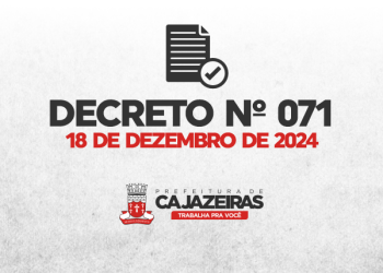 Prefeito de Cajazeiras decreta ponto facultativo para servidores municipais na terça-feira, dia 24