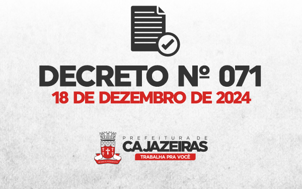 Prefeito de Cajazeiras decreta ponto facultativo para servidores municipais na terça-feira, dia 24
