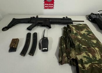 PM apreende submetralhadora usada por grupo criminoso na grande João Pessoa
