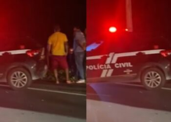 Acidente entre carros e moto deixa uma mulher morta na PB-034, na cidade de Alhandra