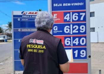 Pesquisa do Procon-JP mostra gasolina entre R$ 6,12 e R$ 6,29 em JP