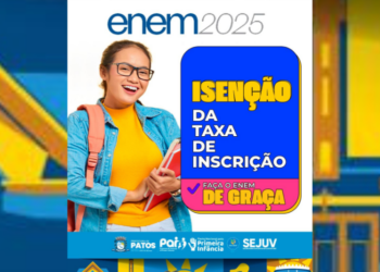 Secretaria de Juventude de Patos incentiva jovens a solicitarem isenção da taxa do Enem 2025