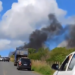 Caminhão-tanque tomba e pega fogo entre as cidade de Solânea e Cacimba de Dentro