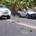 Três ficam feridos em grave acidente envolvendo carro do Fisco, em Bananeiras