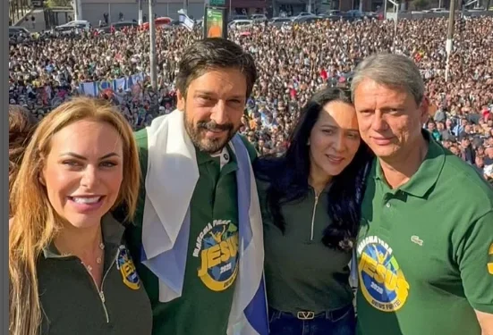 Nunes e Tarcísio falam para mais de 2 milhões na ‘Marcha para Jesus em SP’ e destacam fé como base de governo