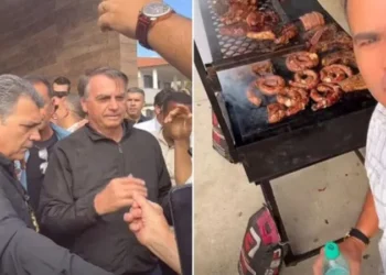 Bolsonaro e apoiadores ganharam churrasco em frigorífico, antes do ex-presidente passar mal
