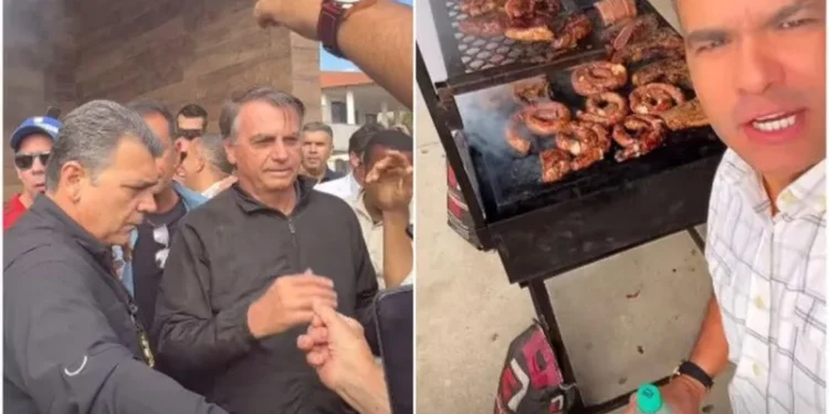 Bolsonaro e apoiadores ganharam churrasco em frigorífico, antes do ex-presidente passar mal