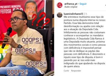 Eleições PT-PB: Ari usa tática bolsonarista de fake news contra deputada; seguidores denunciam misoginia