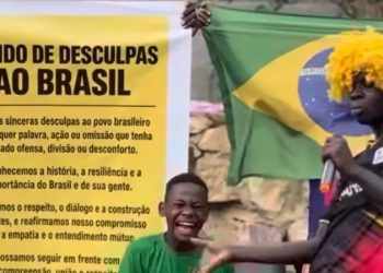 Grupo de dança de crianças africanas que recebeu por vídeo pró-Flávio Bolsonaro apaga material e pede desculpas